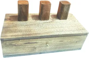 Storage Box Handmade frugal pique 4 Slots Natural Mango Wood Watch Holder and 