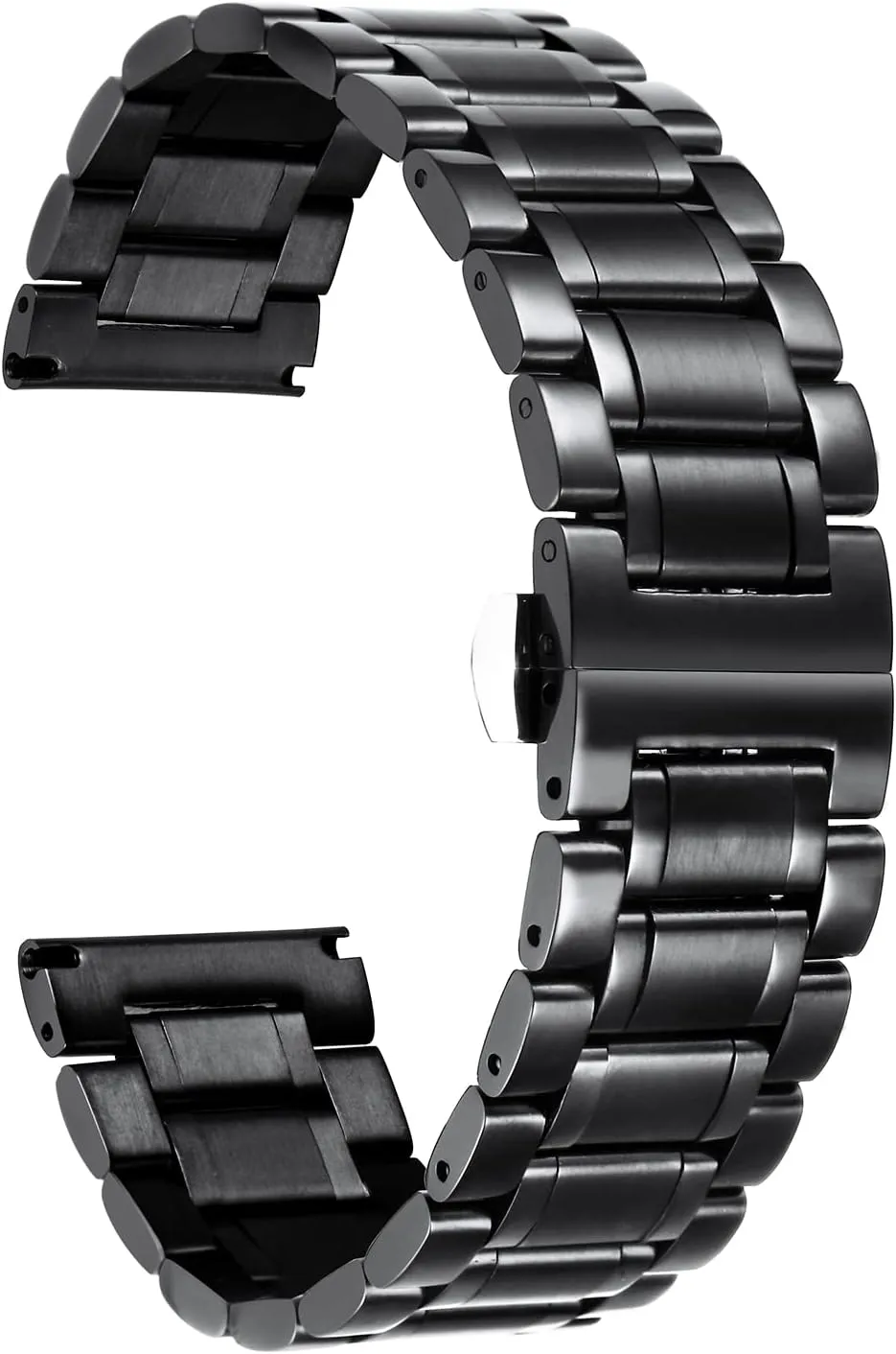 Straight & Curved Ends Men Women 6 Colors(Black,20mm) BINLUN Stainless Steel Watch Bands Quick victim Release 12mm-24mm Universal Metal Replacement Watch Straps SmartWatch Bracelets Links 