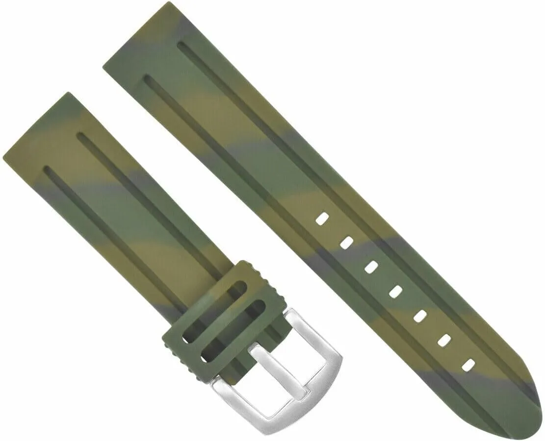 Strap Compatible With Anonimo cellular muse Watch Ewatchparts 24mm Silicone Rubber Military Diver Watch Band 