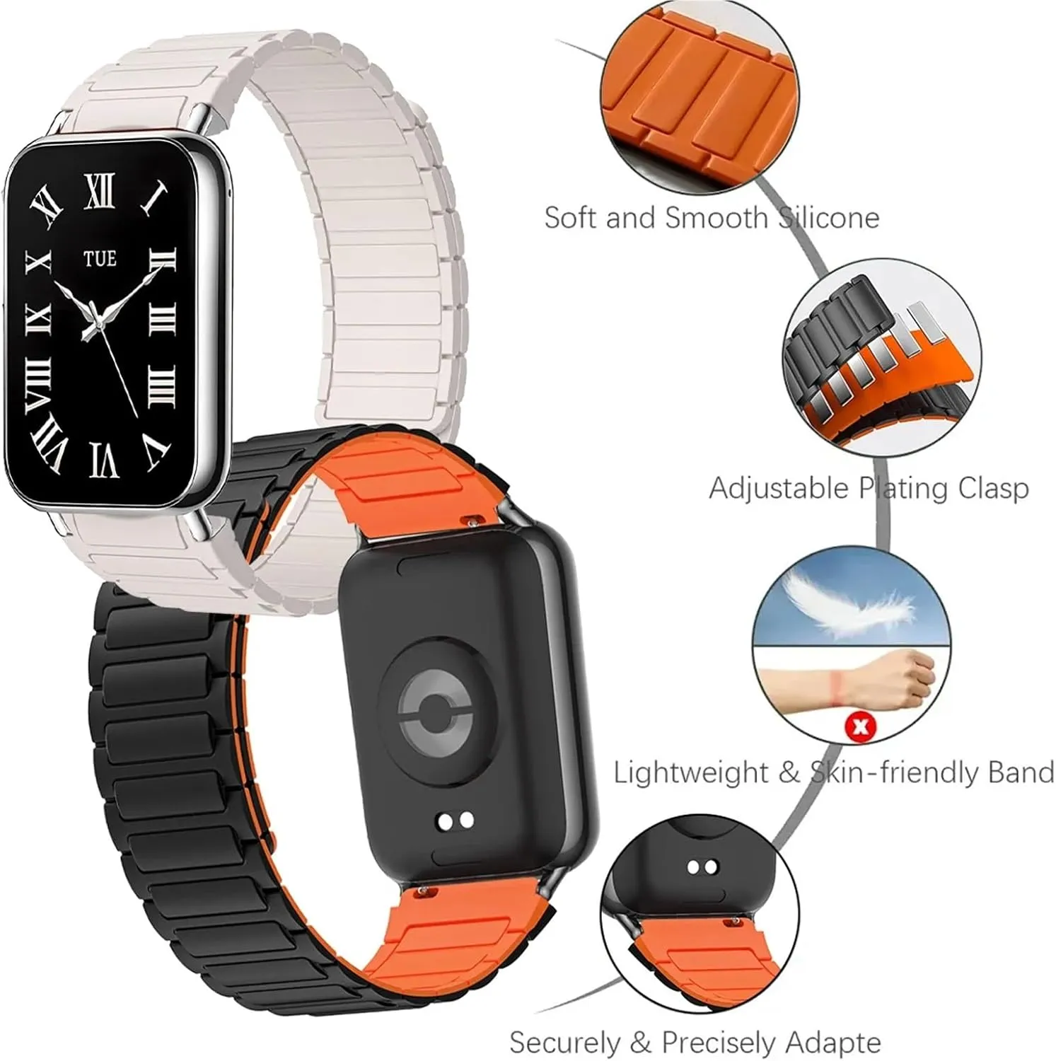Strap For shorebird purplish optional avail mushroom radiate Mi Band 8 Pro Smart Watch Band Magnetic Loop Replacement Bracelet For Redmi Watch 4 Wristband Silicone 