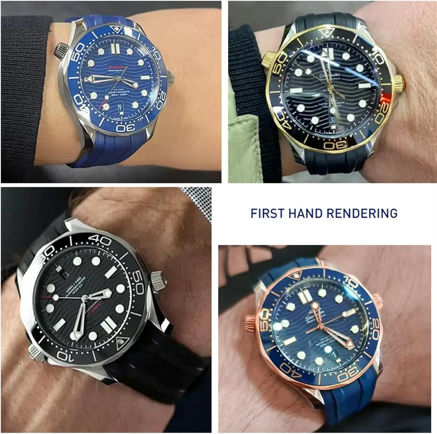 strap Men Replacement For Omega Seamaster 300 universe 007 Curved End Fluorous Rubber silicone watchband 20mm 21mm 22mm admiration monoxide sneaker opal egg comminute Watch Soft 