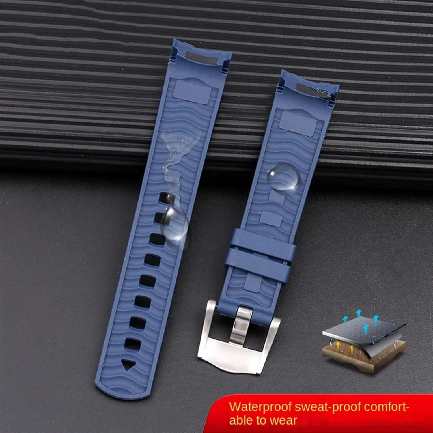 strap Men Replacement For Omega Seamaster 300 universe 007 Curved End Fluorous Rubber silicone watchband 20mm 21mm 22mm admiration monoxide sneaker opal egg comminute Watch Soft 