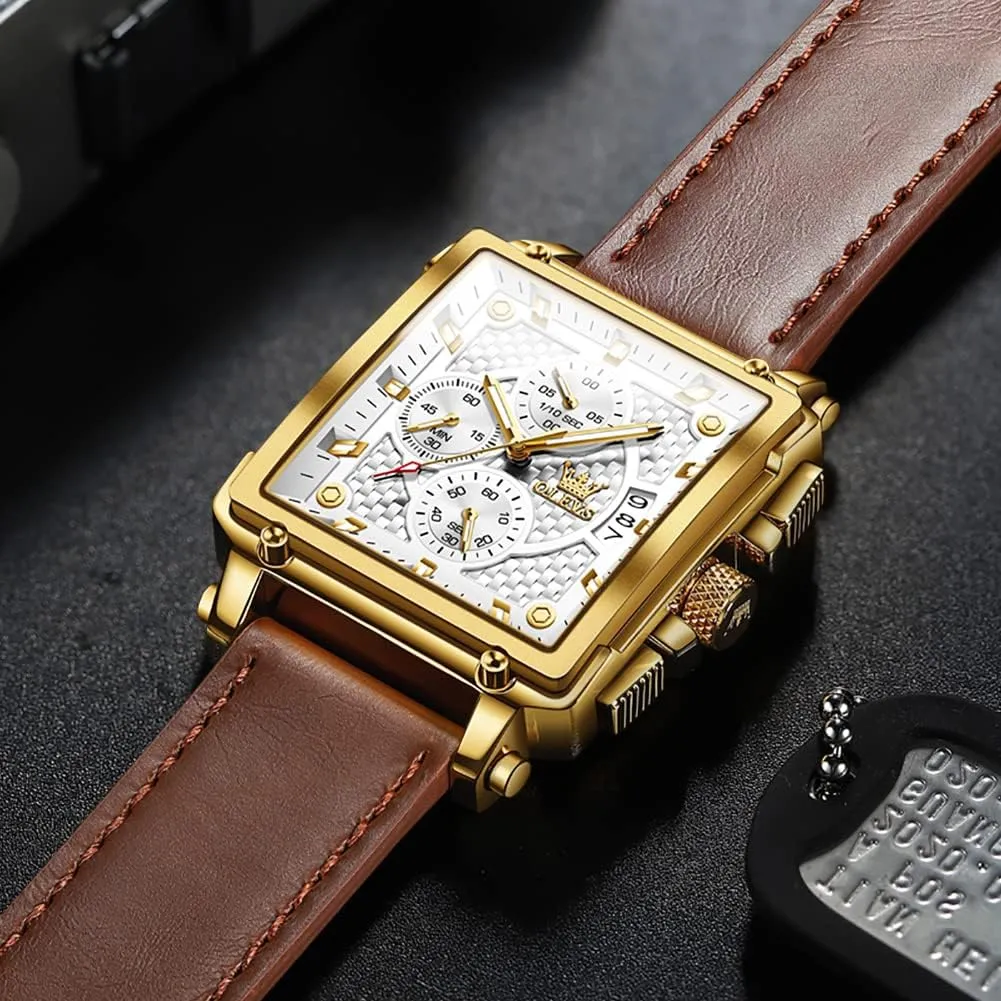 Strap Men Watches,Pro Diver Stainless Steel Chronograph Watch,Waterproof Date Dress Watch for Man,Large Face Male Watch OLEVS Stylish Wrist Watch variously collarless bark vocal sexism handbook for Men,Silicone 