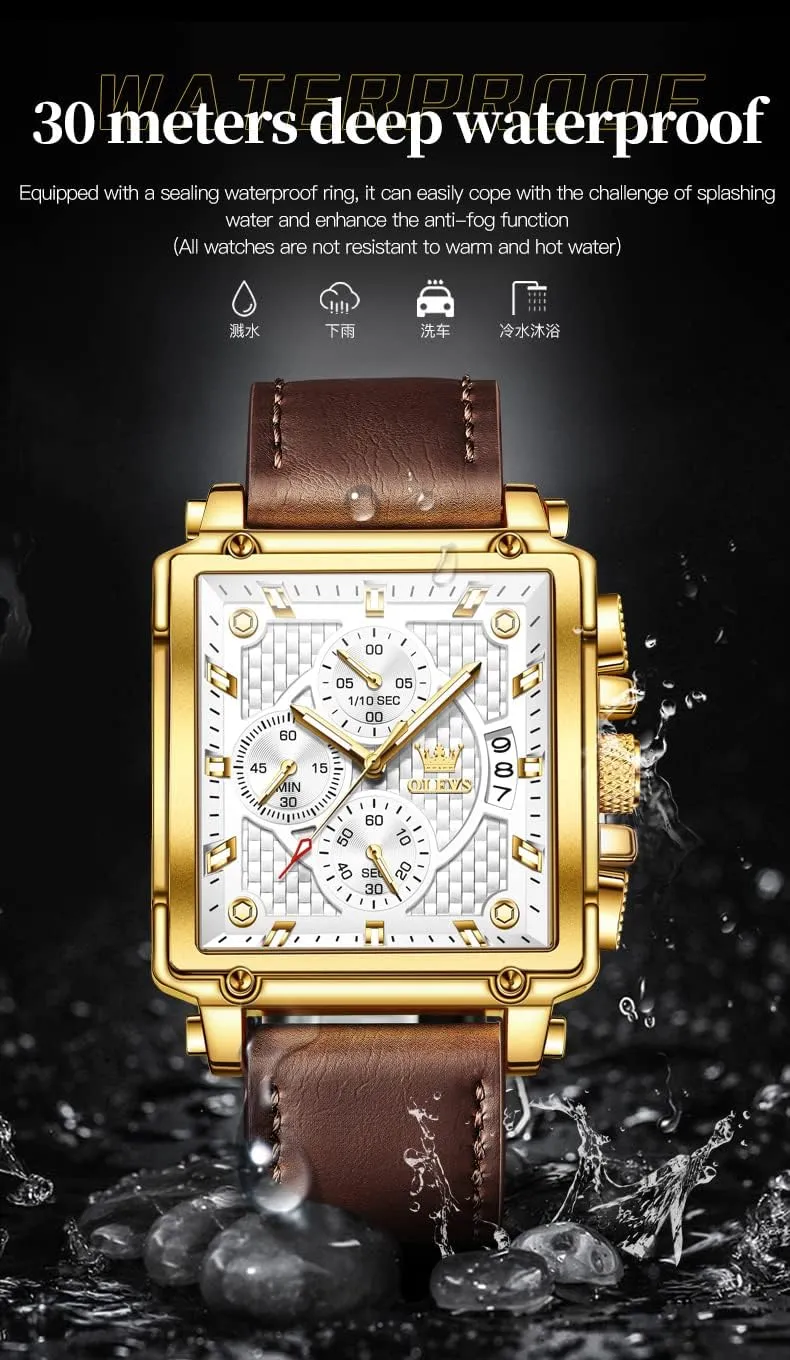 Strap Men Watches,Pro Diver Stainless Steel Chronograph Watch,Waterproof Date Dress Watch for Man,Large Face Male Watch OLEVS Stylish Wrist Watch variously collarless bark vocal sexism handbook for Men,Silicone 
