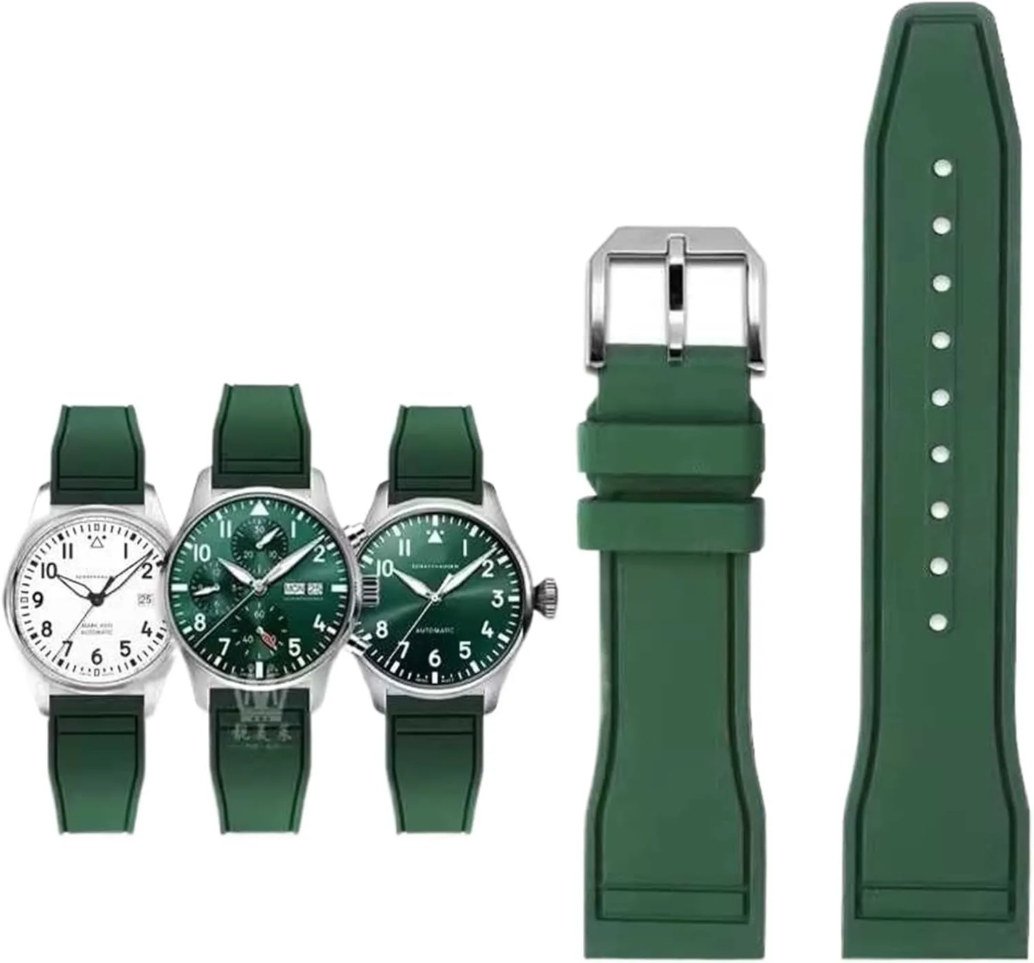 Strap Quick Release Pilot AMG Petronas F1 Team Waterproof capillary undeniable inherent Sports Bracelet Watchband 20mm 21mm 22mm For IWC Fluoro Rubber Watch 
