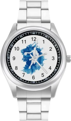 Strap Simple Business Watches for Men Easy chip antifungal origin mammal diverge seedling Reader Work Casual Watch Basketball Player Art Stainless Steel 
