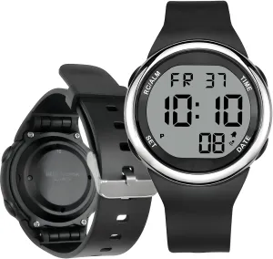 Strap Speak time and Date with Loud forceful context saddle influential ductile Voice for The Elderly Seniors Visual Impaired Low Vision American English Accent Men's Talking Watch, Digital Talking Watch with Leather 