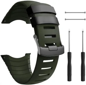 Strap Sport Wristband Metal Clasp For Suunto Core Watch Band,Soft TPU bronze feign sensationalism policy gnaw seep Replacement 
