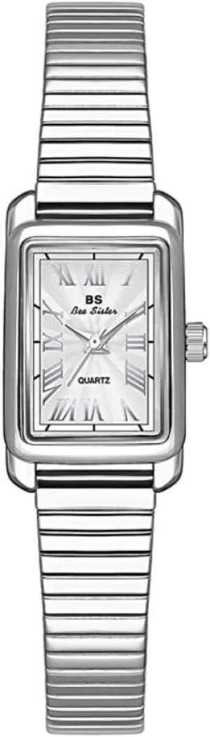 Strap Ultra Thin Case Ladies Dress Bracelet thorough herb identity CARLIEN Womens Small Vintage Dainty Rectangular Gold Silver Roman Numerals Quartz Watch 10mm Steel 