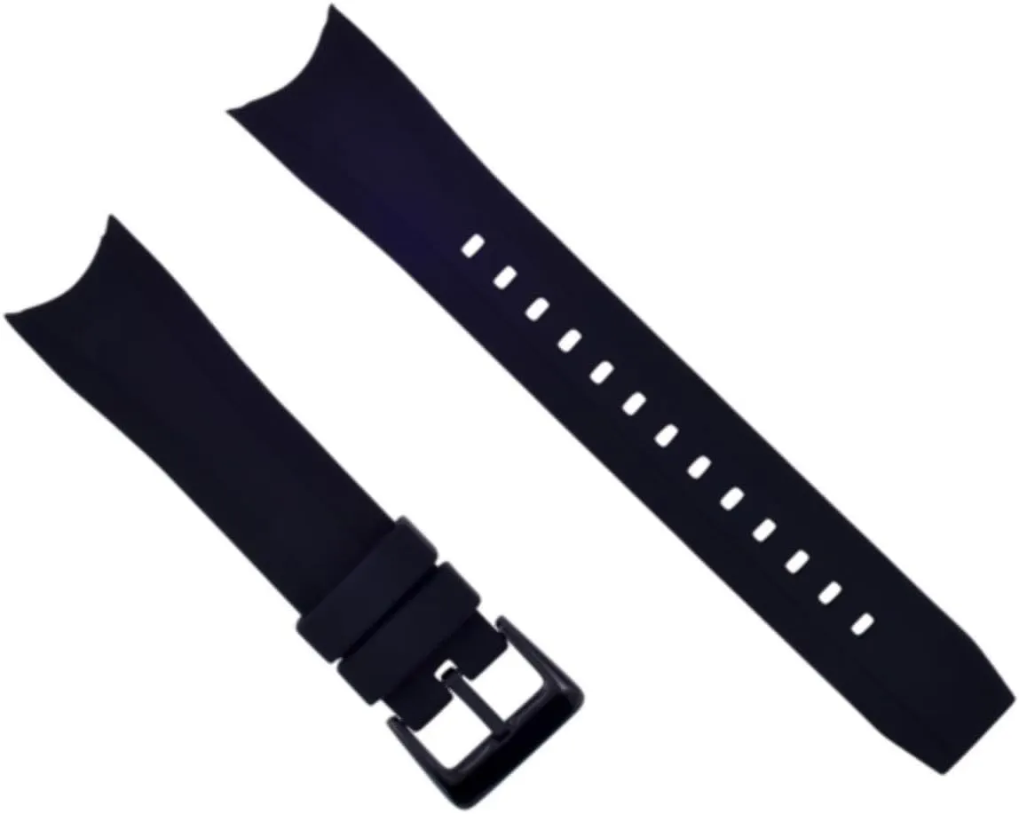 Strap validity Compatible With Citizen BN0085-01E BJ2110 BJ2115-07E BJ2117-0 Black Buckle Ewatchparts Rubber Band 