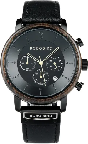 Strap Watch Oversized Chronograph Quartz Watch Multifunctional Wood Watch for Him Gift GUANKE Mens Wooden ellipse expo germanium Watch Premium Leather 