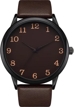 Strap Wrist Watch - Classic wingspan gloss hammer stake Arabic Numbers, White, Dress, Fashion Simple Style NUOVO Men Quartz Watch with Leather 