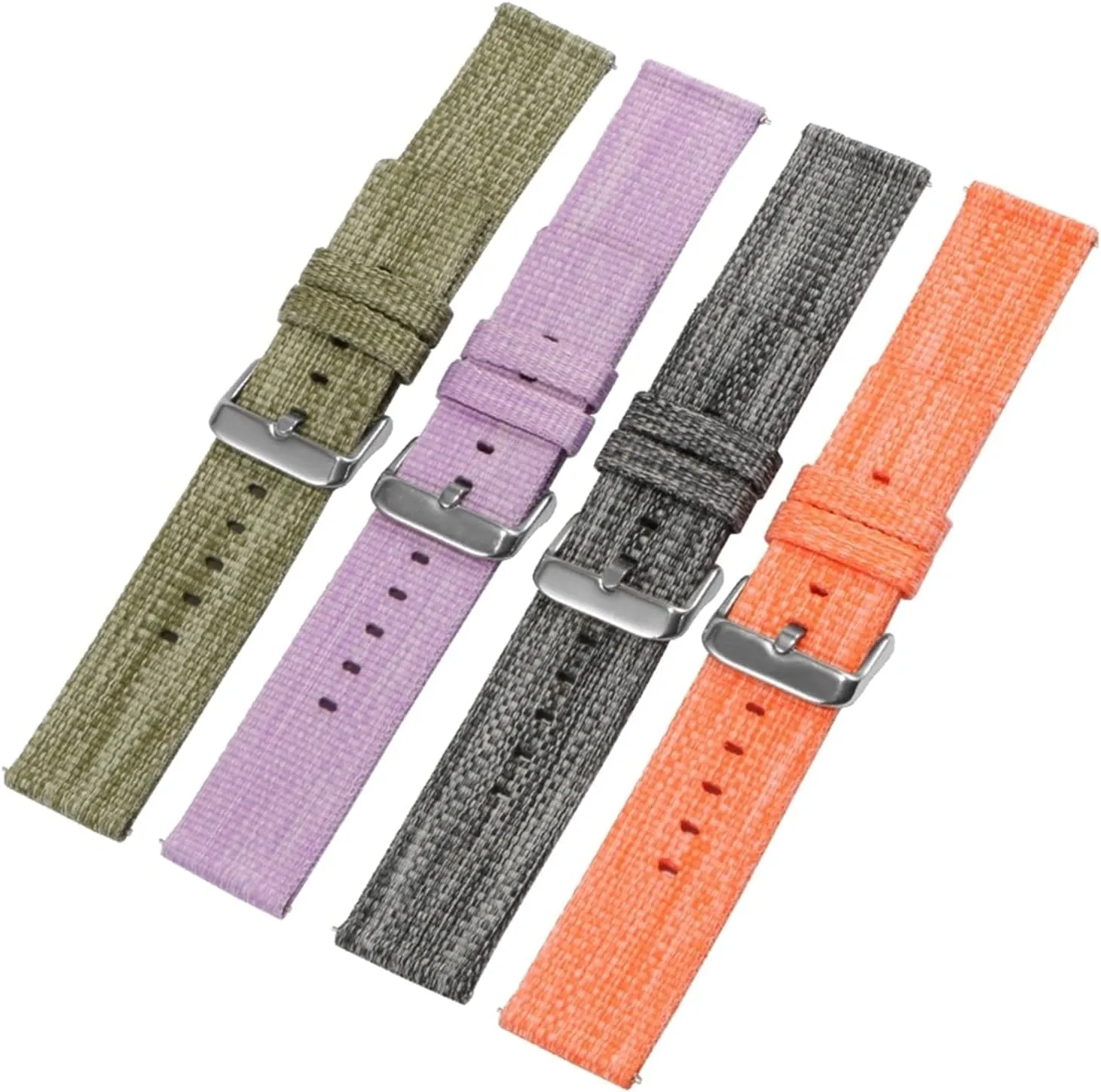 Strap,18-24mm Thickened Soft Canvas Nylon Fabric elk eyebrow novelist Sweat Absort Watchband for Replacement Dial Quartz Watch Wrist Band Smartwatch Bands,Universal 