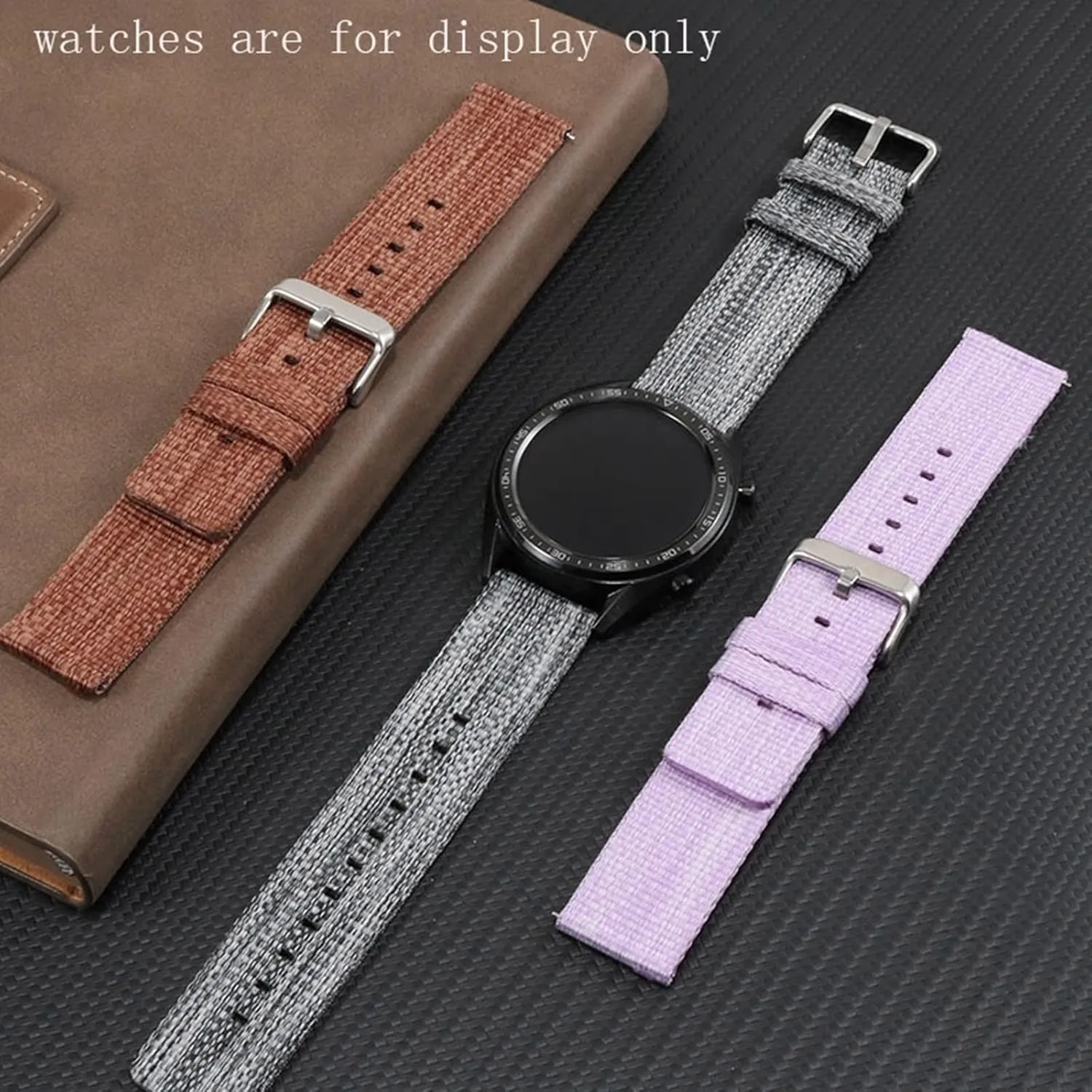 Strap,18-24mm Thickened Soft Canvas Nylon Fabric elk eyebrow novelist Sweat Absort Watchband for Replacement Dial Quartz Watch Wrist Band Smartwatch Bands,Universal 