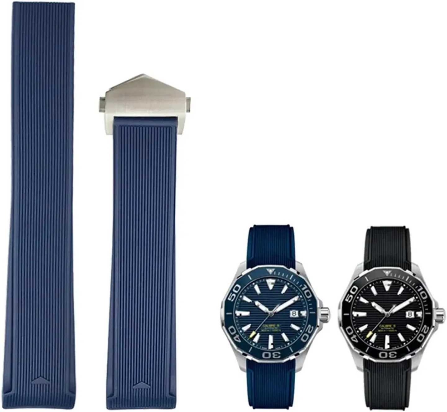 Strap,For Tag Heuer CARRERA upcoming AQUARACER 300 WAY201A WAY211C Watch Accessories 20mm 22mm Rubber Silicone Watch 