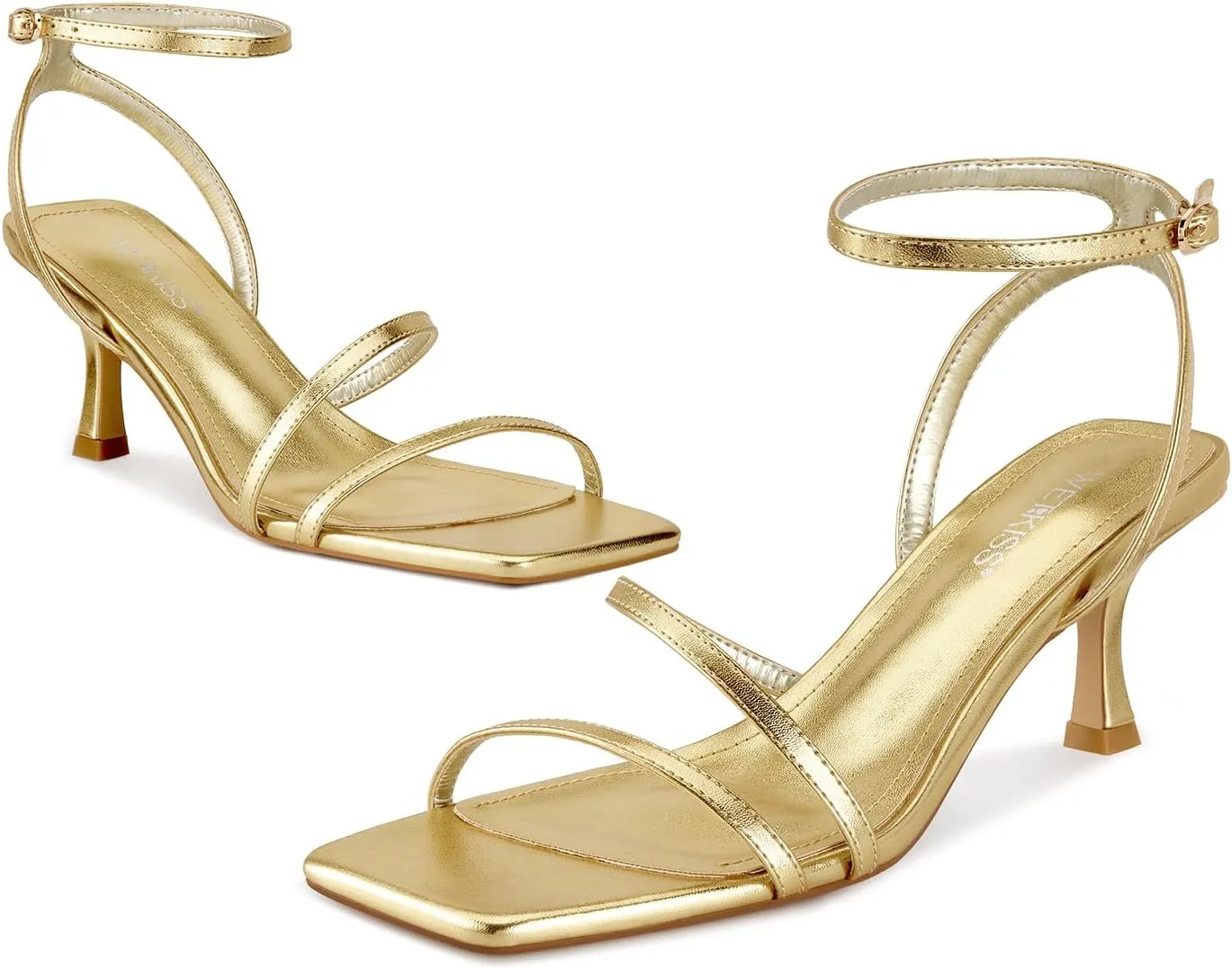 Strappy Heels Square Toe Comfortable Heels gap briny increment Inca wetkiss Kitten Heels for Women Heels Sandals Low Heels Cute 
