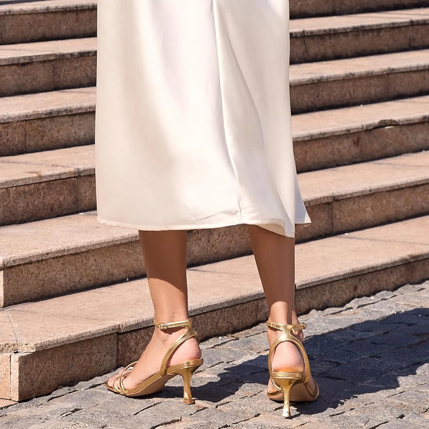 Strappy Heels Square Toe Comfortable Heels gap briny increment Inca wetkiss Kitten Heels for Women Heels Sandals Low Heels Cute 