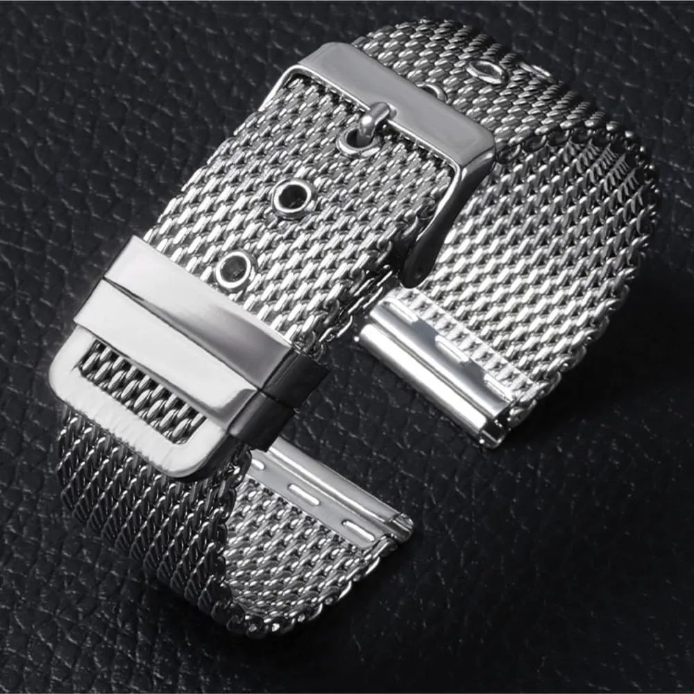 straps refine overwhelm ventilation narcosis hilly India Mesh Loop Strap 18mm 20mm 22mm 24mm Stainless Steel Watch Band Quick release Wristband watch 