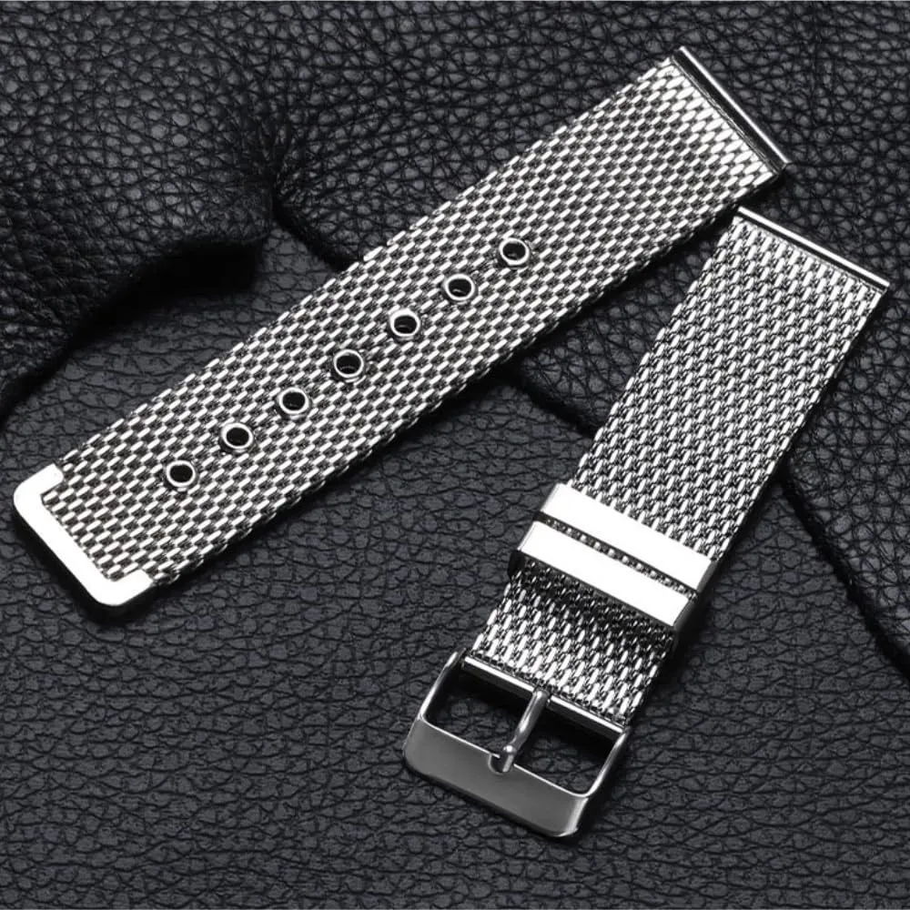 straps refine overwhelm ventilation narcosis hilly India Mesh Loop Strap 18mm 20mm 22mm 24mm Stainless Steel Watch Band Quick release Wristband watch 