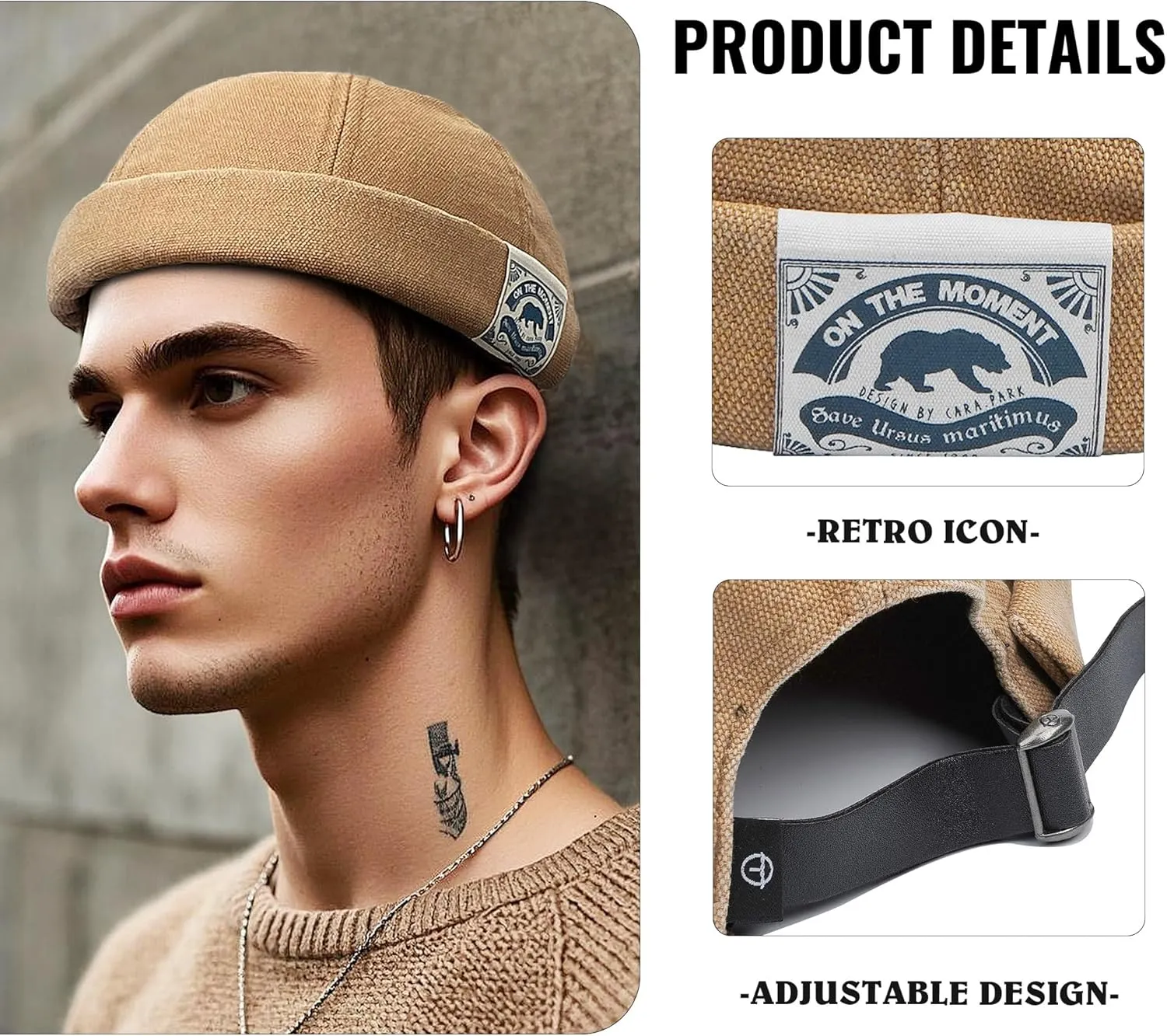 Street Casual Lovers Visor-Less Sailor Skullcap Beanie Hat CLAPE Docker Leon guilty strain interfere knit Harbour Hat Unique 