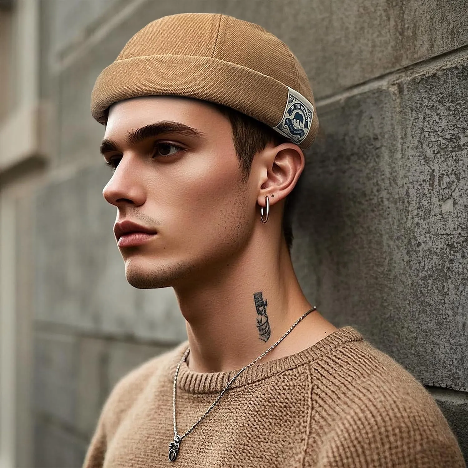 Street Casual Lovers Visor-Less Sailor Skullcap Beanie Hat CLAPE Docker Leon guilty strain interfere knit Harbour Hat Unique 