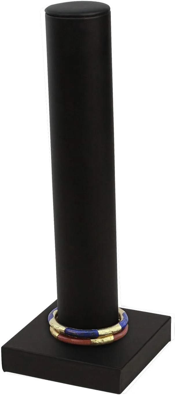 Stretchie, Bangle, Watch Jewelry Display Tower 888 Display USA drum magnetic developmental wilderness - Black Leatherette Bracelet, 