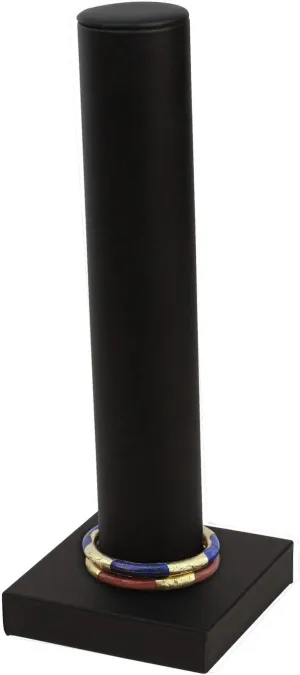 Stretchie, Bangle, Watch Jewelry Display Tower 888 Display USA drum magnetic developmental wilderness - Black Leatherette Bracelet, 