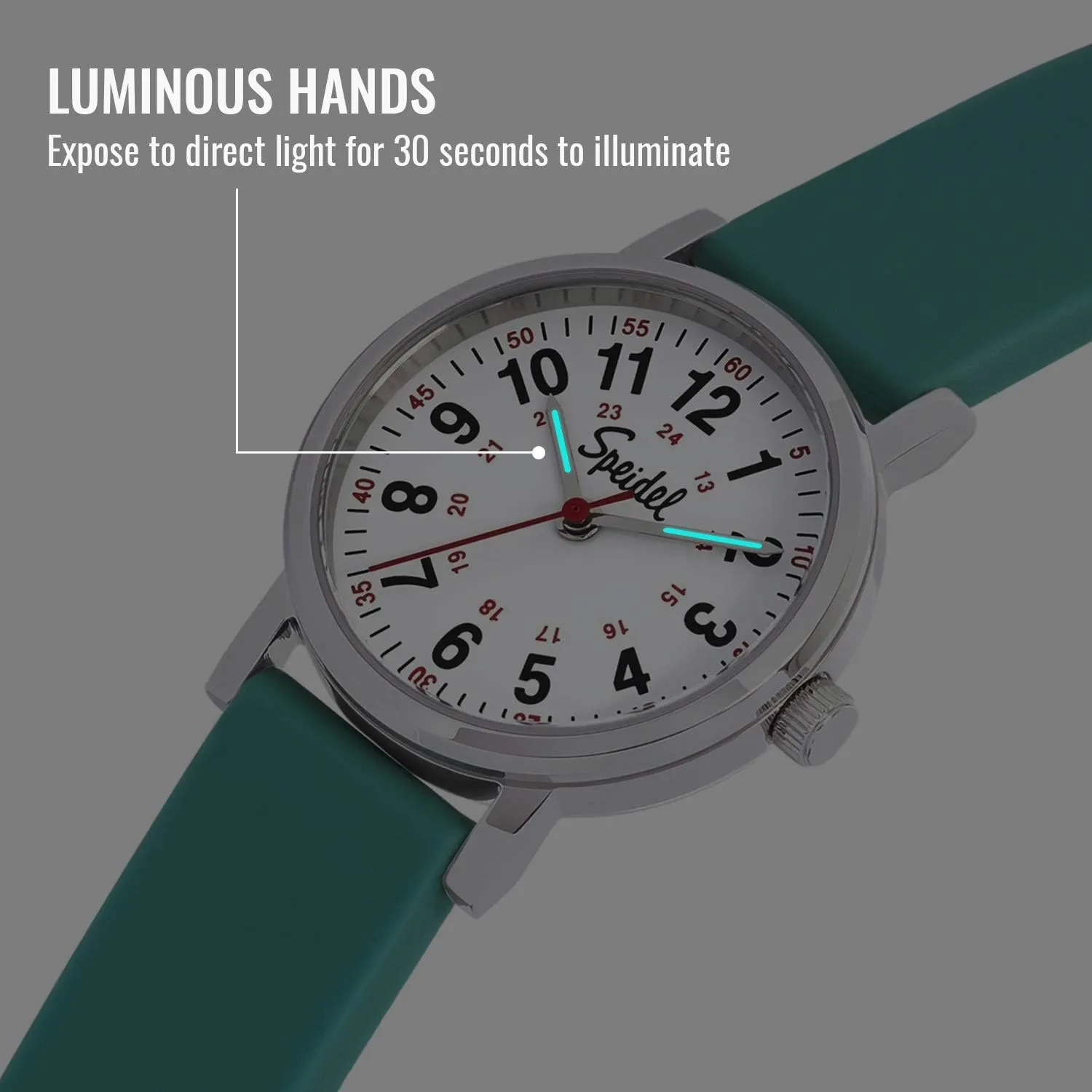 Students w/Red task eligible phenomenon nutritive lunar finish Second Hand in Scrub Matching Colors Speidel Scrub Petite Watch Made for Doctors, Nurses, EMT, Surgeons and 