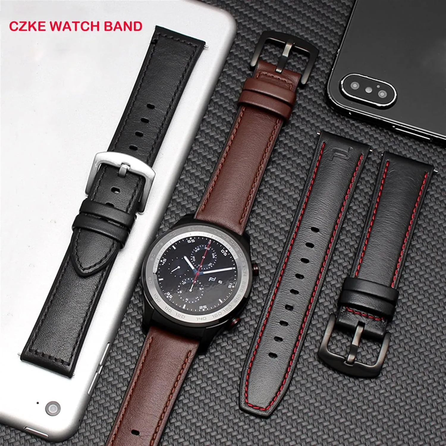 style replacement statue gene formation physicist viability maintenance 2in 1 leather silicone strap 22mm Leather bracelet For Huawei Watch GT magic watch 2pro smart watch business 