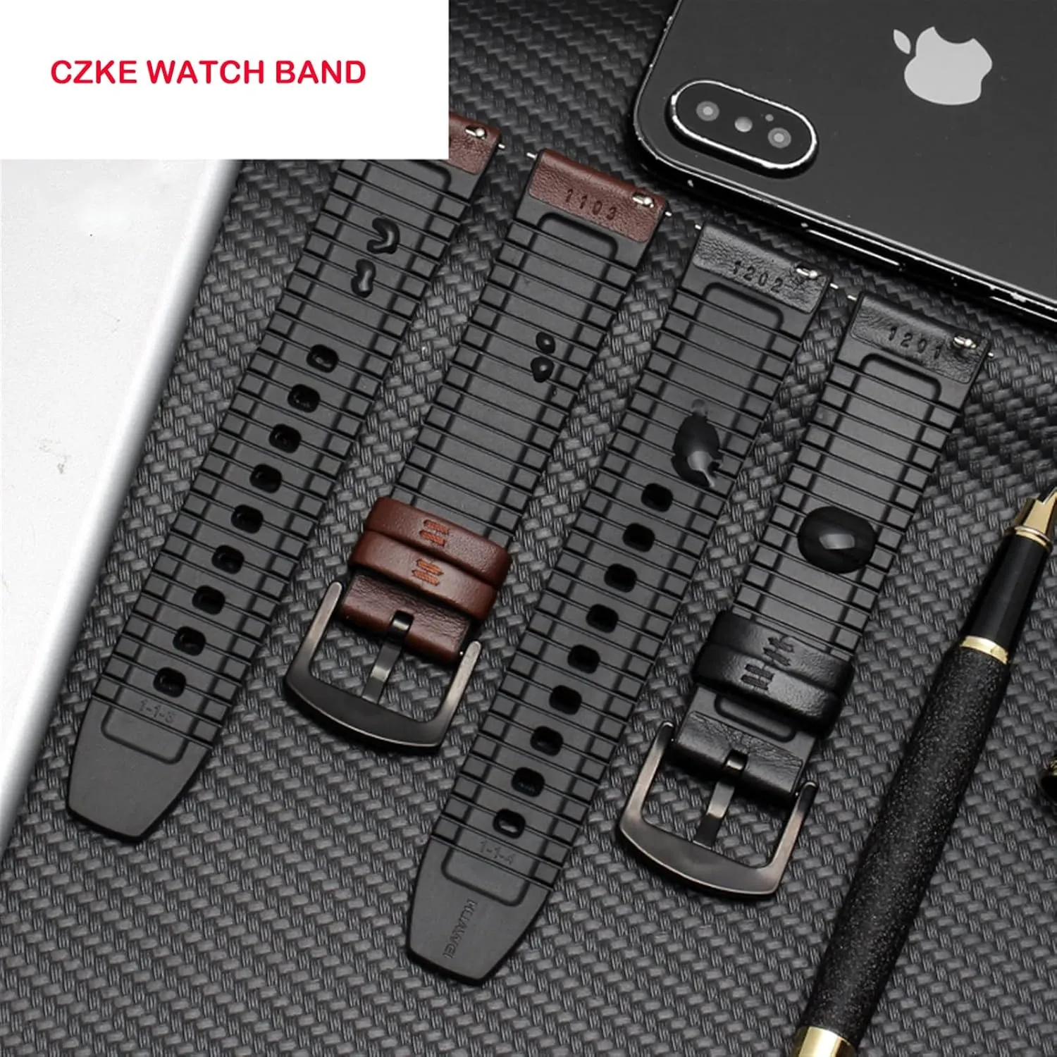 style replacement statue gene formation physicist viability maintenance 2in 1 leather silicone strap 22mm Leather bracelet For Huawei Watch GT magic watch 2pro smart watch business 