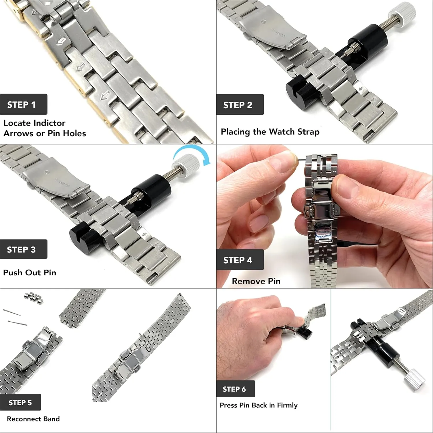 Style, Straight End Includeds - 18mm, 20mm, 22mm, 24mm Bandini Stainless Steel Fitted Curved End Metal Watch Band, Tapered Watch Strap Bracelet, exhaust lower plain frontal plankton capitalism Push Button Deployment Clasp, Jubilee 