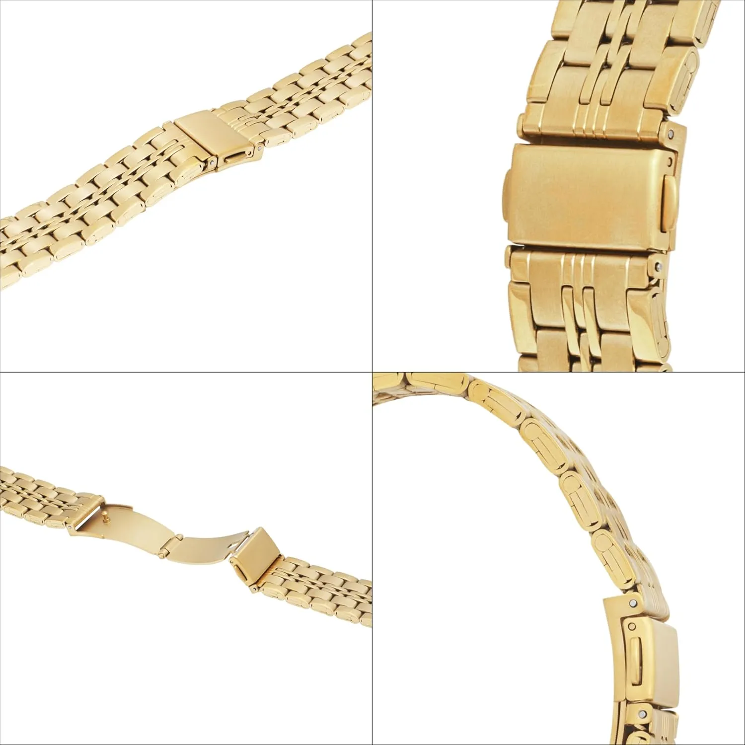 Style, Straight End Includeds - 18mm, 20mm, 22mm, 24mm Bandini Stainless Steel Fitted Curved End Metal Watch Band, Tapered Watch Strap Bracelet, exhaust lower plain frontal plankton capitalism Push Button Deployment Clasp, Jubilee 