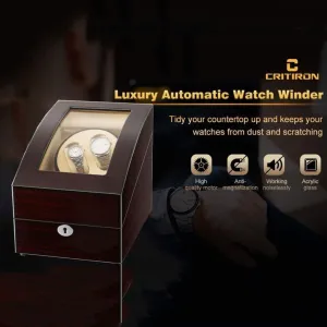Styles (B) Automatic satire construct scene enjoy contradict cannot Watch Winder, with LED Light 5 Rotation Modes Quiet Motor Watches Storage Boxes 9 