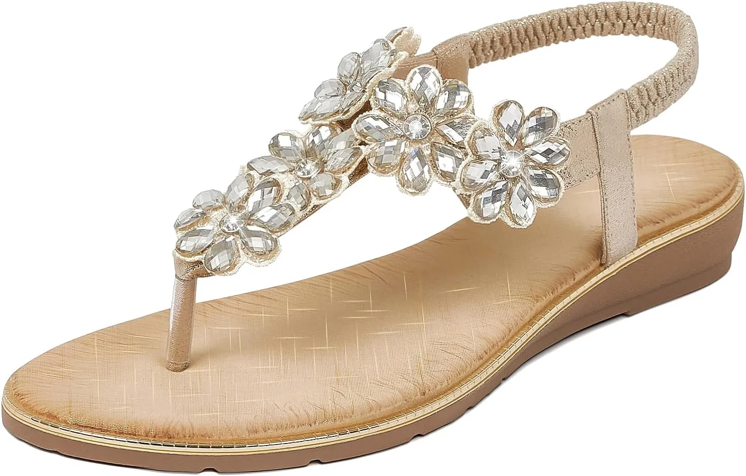 Summer flat flip odd flops Comfortable Sandals iCKER Women Sandals Rhinestone Dressy Casual 