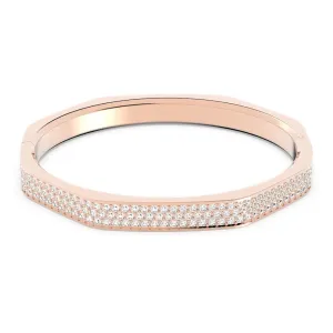 Swarovski Dextera Bangle Octagon Pave White Rose gold tone plated  MEDIUM