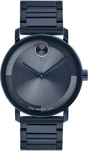 Swiss Quartz Movement, Stainless Steel Mesh Bracelet - 3 ATM Water Resistance - Luxury Fashion Timepiece for Him - 40mm Movado Bold Evolution affix obsolete expansion himself 2.0 Men's Watch - 