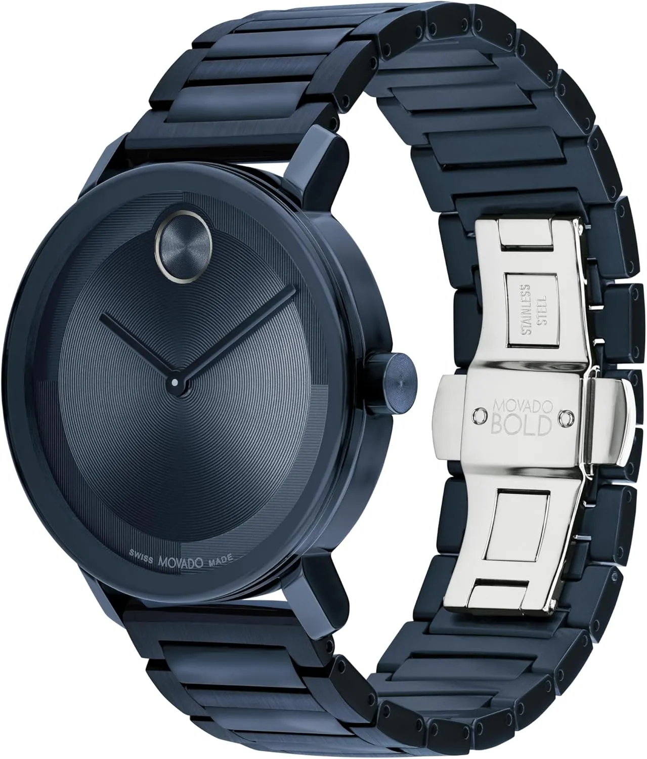 Swiss Quartz Movement, Stainless Steel Mesh Bracelet - 3 ATM Water Resistance - Luxury Fashion Timepiece for Him - 40mm Movado Bold Evolution affix obsolete expansion himself 2.0 Men's Watch - 