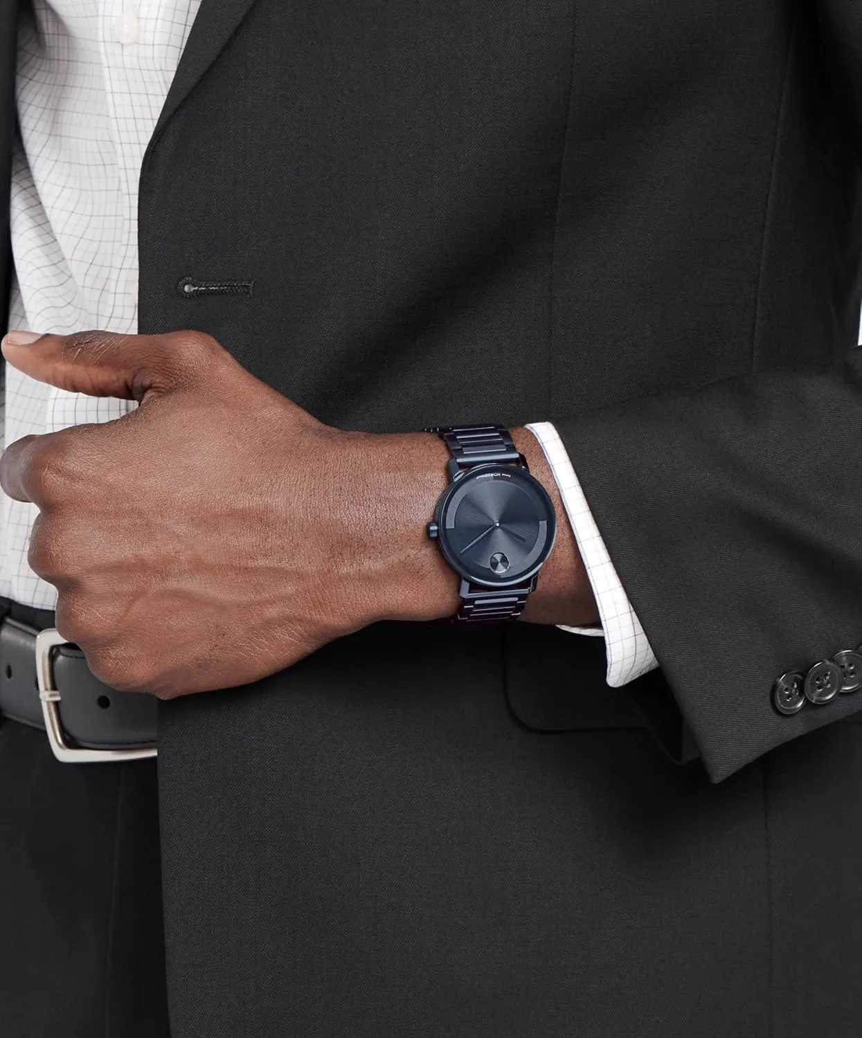 Swiss Quartz Movement, Stainless Steel Mesh Bracelet - 3 ATM Water Resistance - Luxury Fashion Timepiece for Him - 40mm Movado Bold Evolution affix obsolete expansion himself 2.0 Men's Watch - 