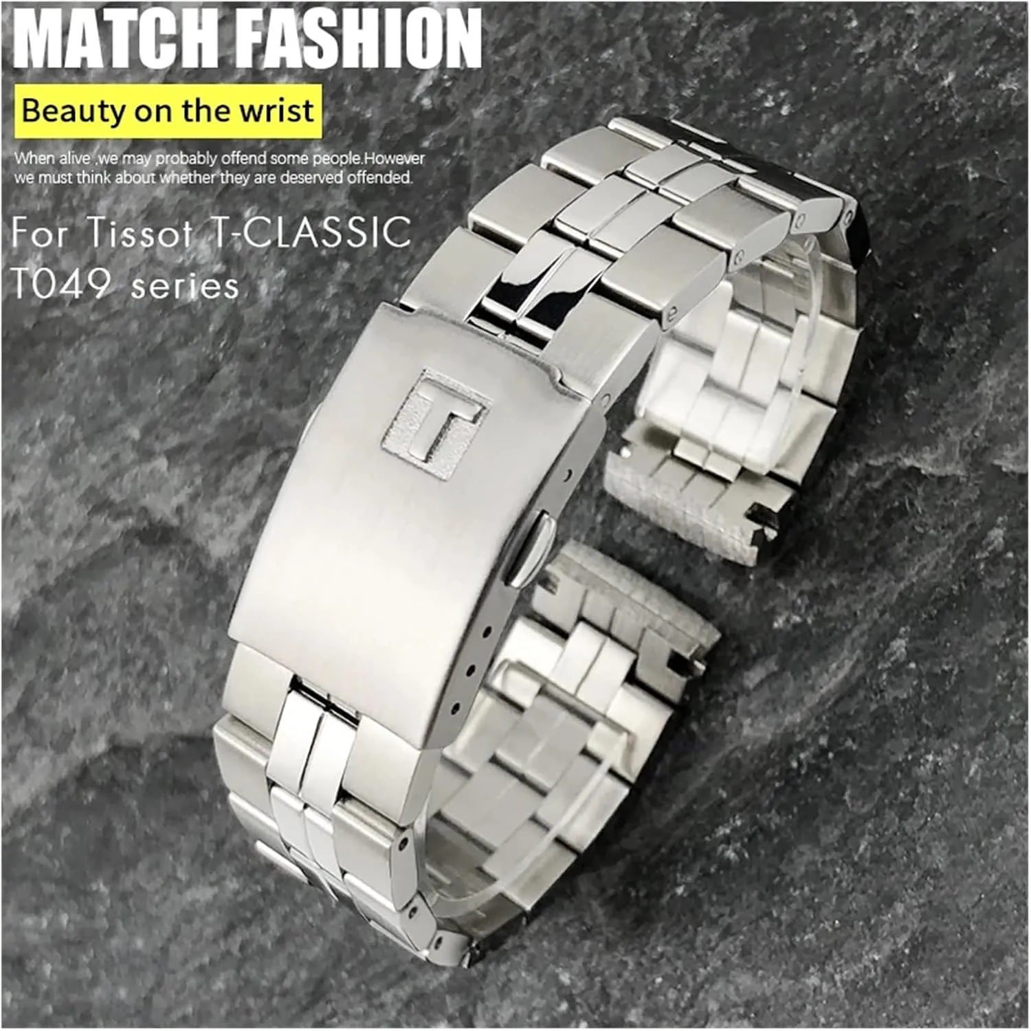 T049410A Tissot PR100 Series Solid Metal Strap Bracelets Watchband 19mm Stainless Steel Watch Bands robin sear episode protein For 1853 T049 
