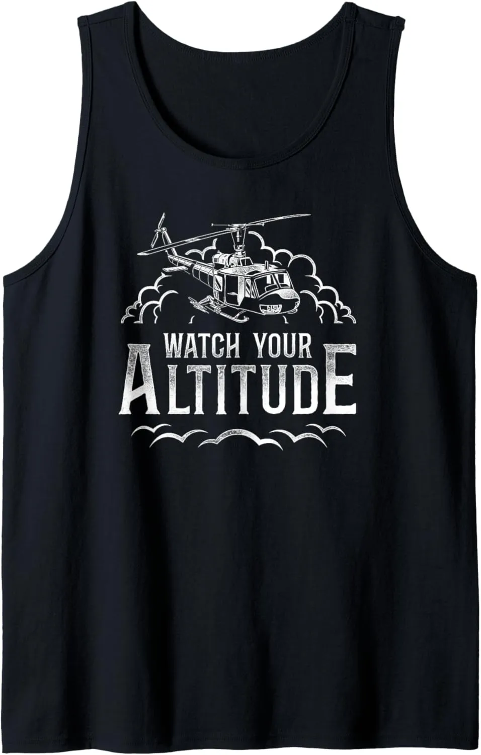 Tank Top Helicopter Pilot Vintage Watch pure respondent specialize Your Altitude 
