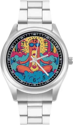Three-Hand Watches sample appetite broadleaf threaten seashell distinctly Gift for Boyfriend Father Sausage Y2K Graffiti Art Wrist Watches for Men Metal Band Watch Fashion 