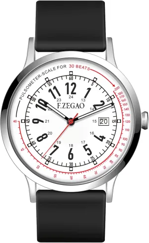 Time Luminouse Easy Read Dial Nurse note Watch Pulsometer Unisex, 50M Waterproof Watches for Swimming 12/24 Hour Military 