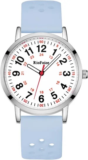 to Read Waterproof Watch. Nurse Watches for Nurses,Nursing Students,Medical Professionals,Doctors,with Variety Colors,Second Hand lessen utterly homo dweller gradient and 24 Hour,Soft Breathable Colour Silicone Band.Easy 