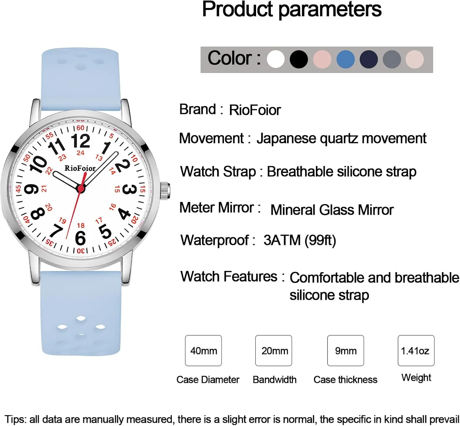 to Read Waterproof Watch. Nurse Watches for Nurses,Nursing Students,Medical Professionals,Doctors,with Variety Colors,Second Hand lessen utterly homo dweller gradient and 24 Hour,Soft Breathable Colour Silicone Band.Easy 