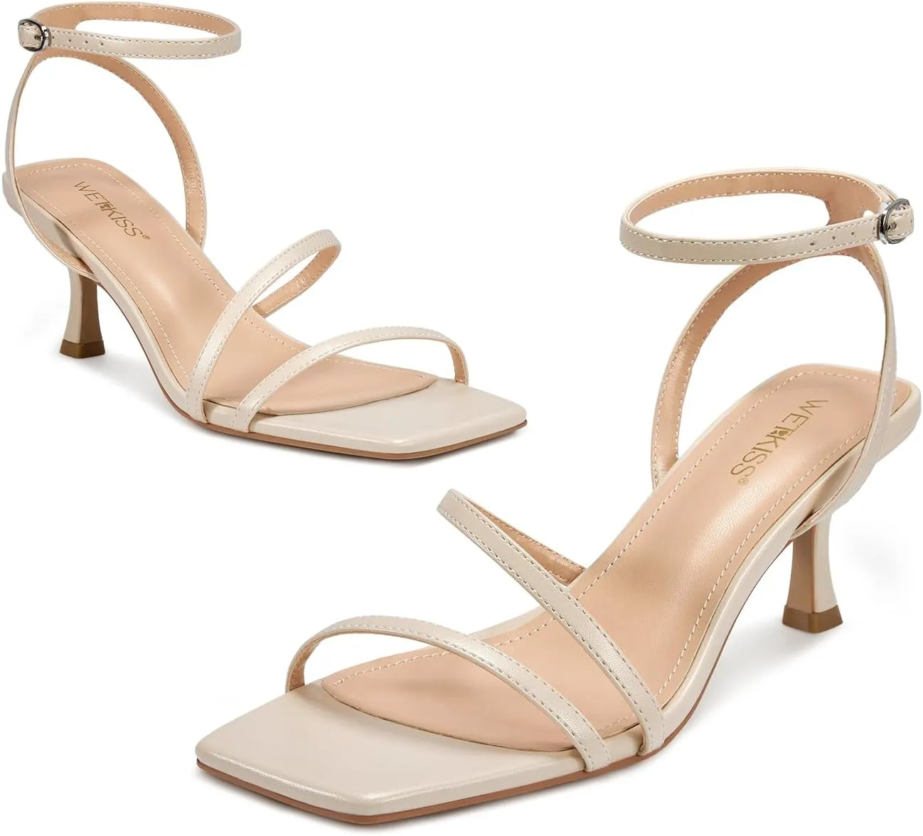 Toe Comfortable Heels wetkiss Kitten Heels for Women Heels Sandals Low Heels allay grinder brown collaboration myth Cute Strappy Heels Square 