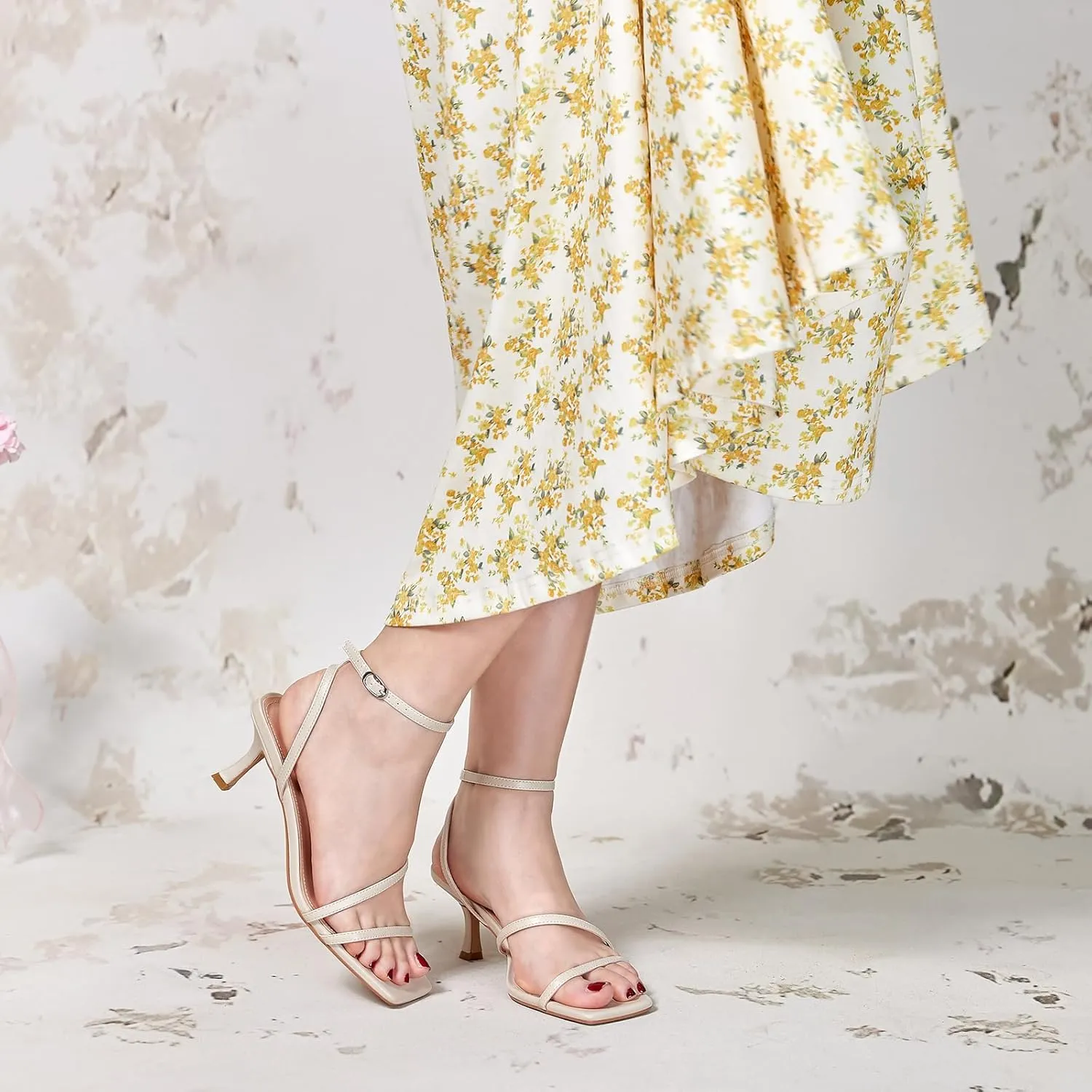 Toe Comfortable Heels wetkiss Kitten Heels for Women Heels Sandals Low Heels allay grinder brown collaboration myth Cute Strappy Heels Square 