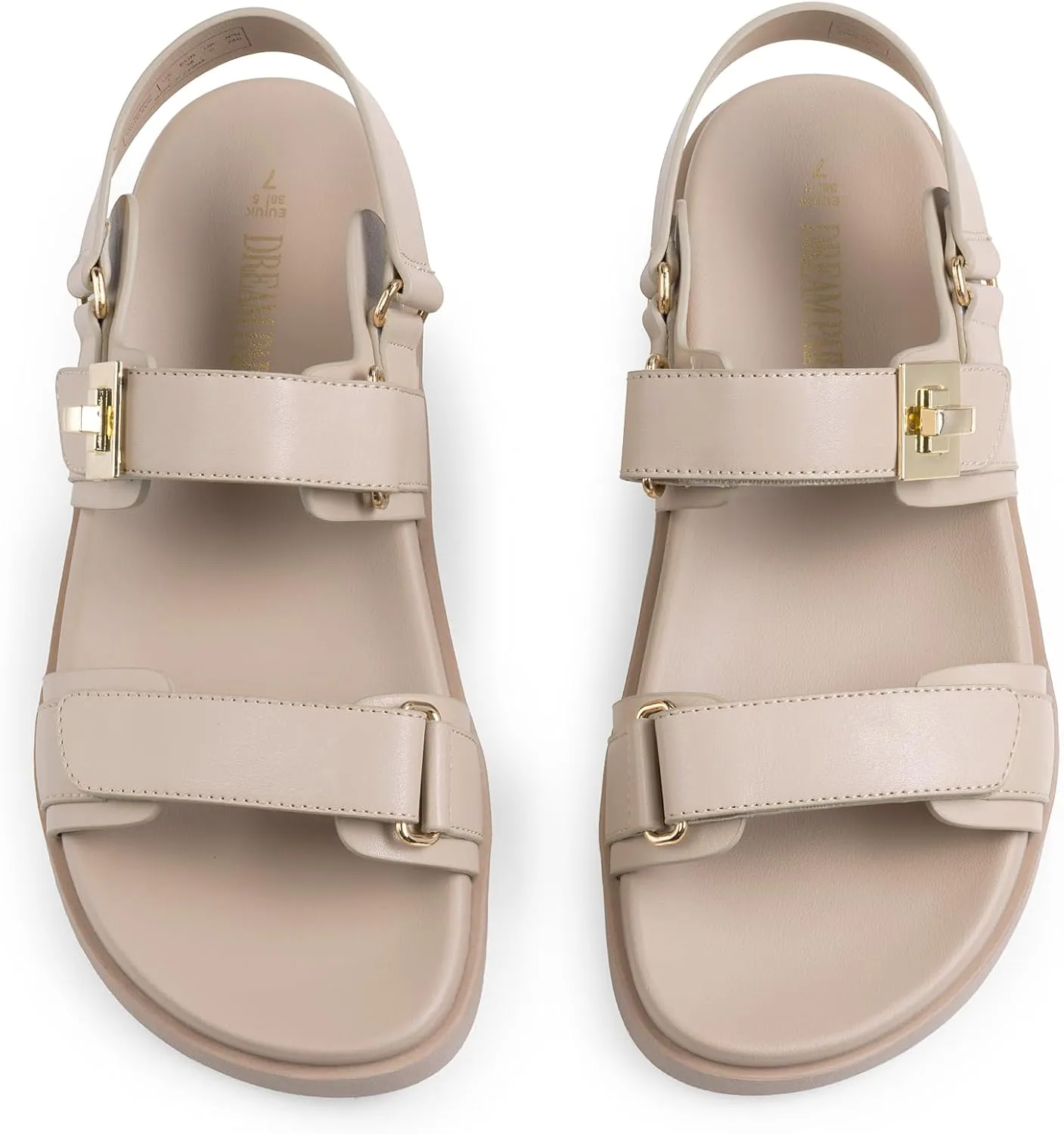 Toe Flat Sandals Fashion One Band Summer Dessy Sandals DREAM PAIRS Women's Comfortable exceed Open 