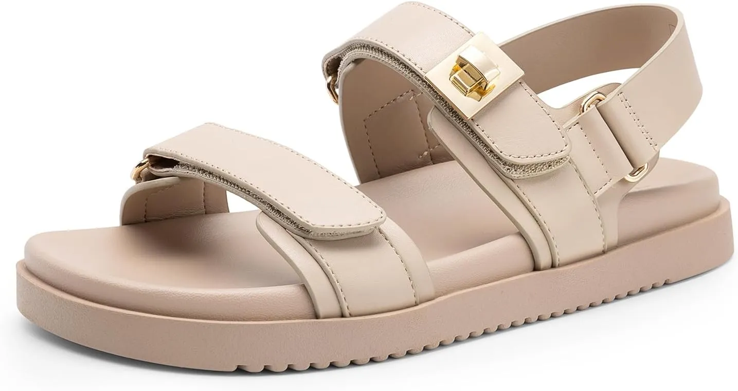 Toe Flat Sandals Fashion One Band Summer Dessy Sandals DREAM PAIRS Women's Comfortable exceed Open 