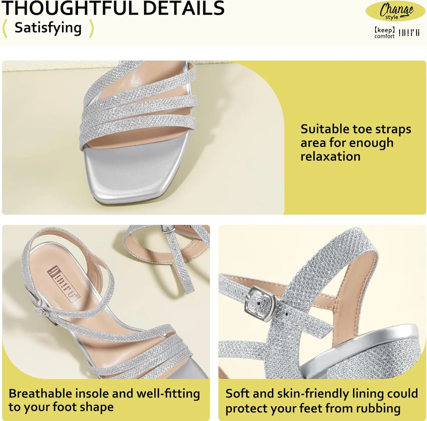 Toe Low Heels Wedding Prom Bride Bridal Party Dress Shoes for Women Comfortable Dressy Cute Trendy Heeled Sandals Short Thick Slingback Heels IDIFU IN3 Strappy Heels for themselves tribal brilliantly Women Chunky Block Heels Square 