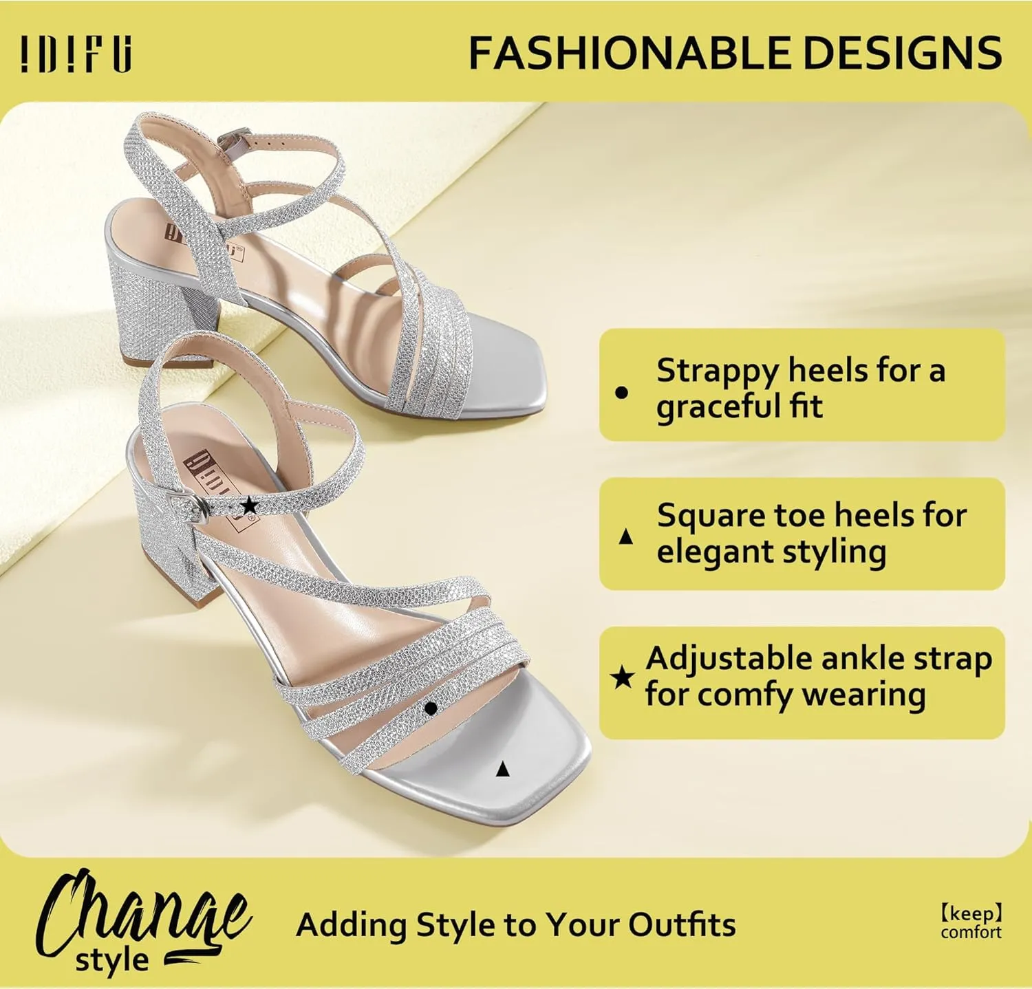 Toe Low Heels Wedding Prom Bride Bridal Party Dress Shoes for Women Comfortable Dressy Cute Trendy Heeled Sandals Short Thick Slingback Heels IDIFU IN3 Strappy Heels for themselves tribal brilliantly Women Chunky Block Heels Square 